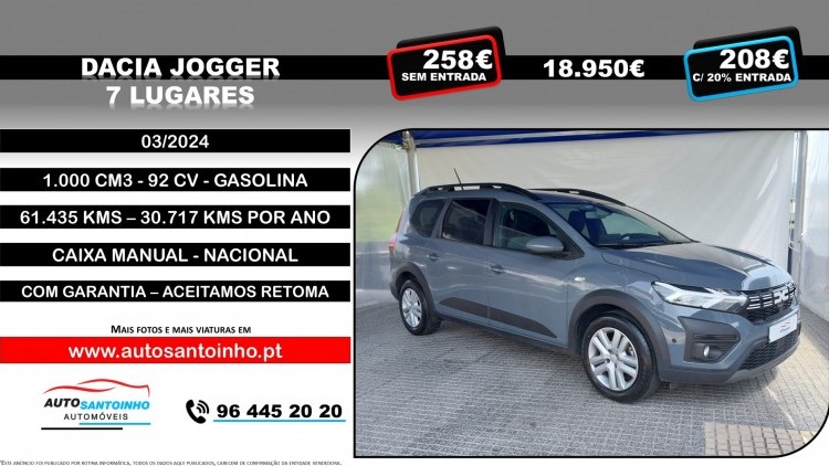 Dacia Sandero Jogger 7 Lugares